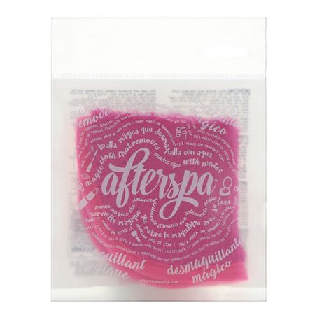 美容, 化妝刷: AfterSpa, Magic Make Up Remover Reusable Cloth - Mini, Pink, 1 Cloth