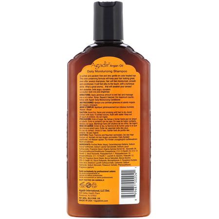 洗髮, 護髮: Agadir, Argan Oil, Daily Moisturizing Shampoo, Sulfate Free, 12.4 fl oz (366 ml)