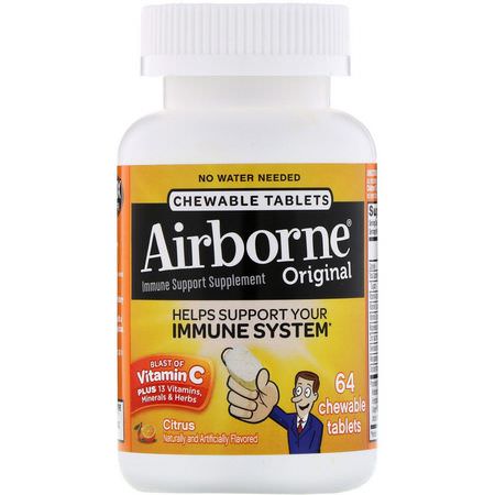 AirBorne Vitamin C Formulas Cold Cough Flu - 流感, 咳嗽, 感冒, 維生素C