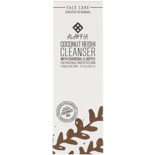 Alaffia, Coconut Reishi Cleanser with Charcoal & Coffee, 3.4 fl oz (100 ml) Review