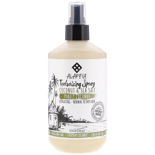 Alaffia, Everyday Coconut, Texturing Spray, Hydrating, Normal to Dry Hair, Coconut & Sea Salt, 12 fl oz (354 ml) Review