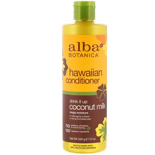 Alba Botanica, Hawaiian Conditioner, Drink It Up Coconut Milk, 12 oz (340 g) Review