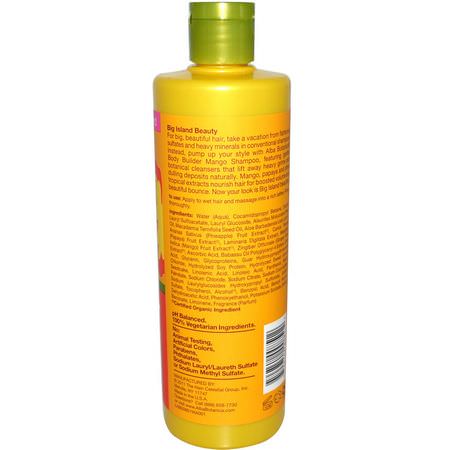 洗髮, 護髮: Alba Botanica, Hawaiian Shampoo, Body Builder Mango, 12 fl oz (355 ml)