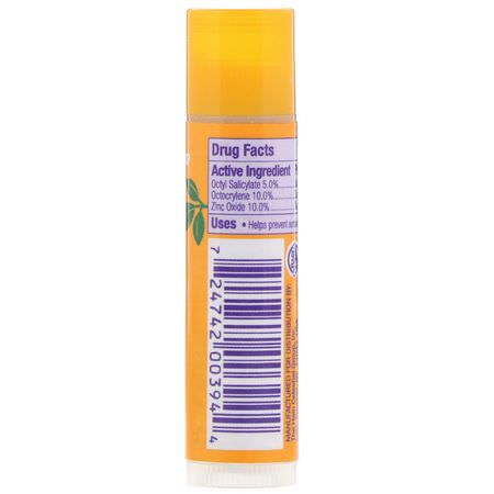SPF, 潤唇膏: Alba Botanica, Moisturizing Sunscreen Lip Balm, SPF 25, .15 oz (4.2 g)