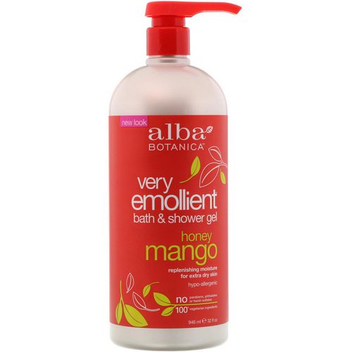 Alba Botanica, Very Emollient, Bath & Shower Gel, Honey Mango, 32 fl oz (946 ml) Review