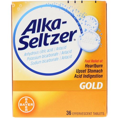 Alka-Seltzer, Gold, 36 Effervescent Tablets Review
