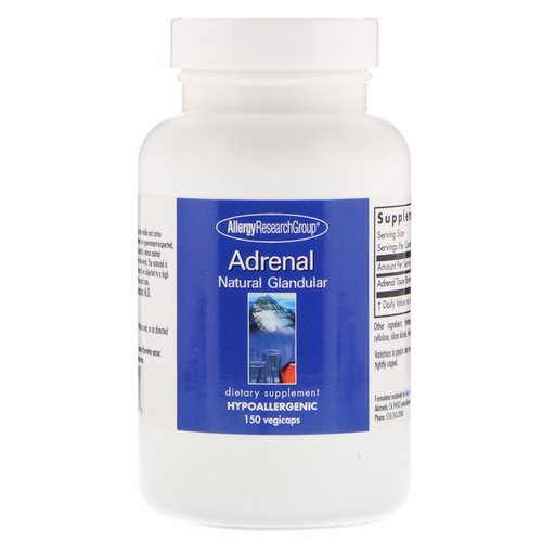 Allergy Research Group, Adrenal Natural Glandular, 150 Vegicaps Review