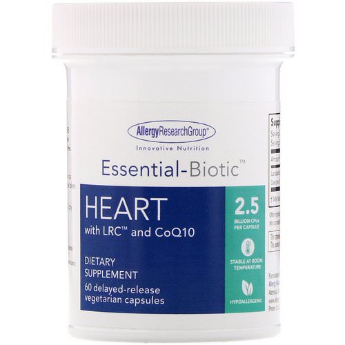 Allergy Research Group, Essential-Biotic, Heart with LRC and CoQ10, 2.5 Billion CFU, 60 Delayed-Release Vegetarian Capsules Review