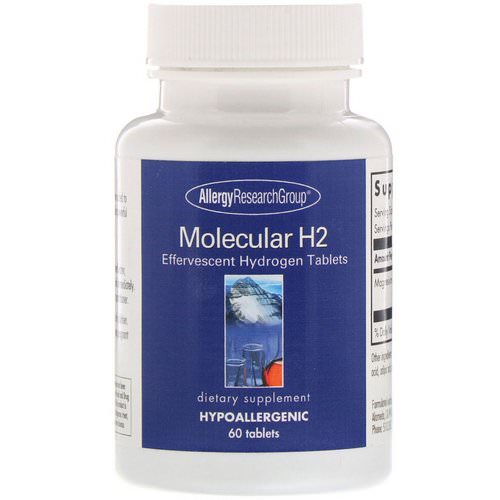 Allergy Research Group, Molecular H2, Effervescent Hydrogen Tablets, 60 Tablets Review