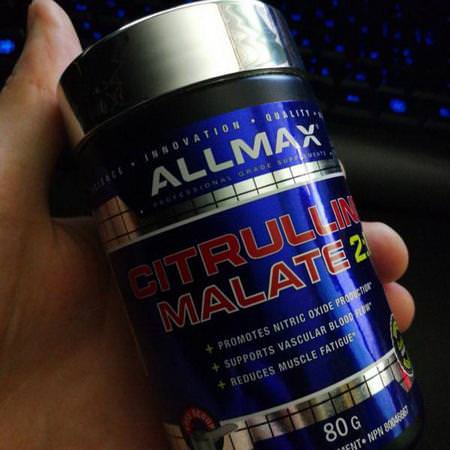 ALLMAX Nutrition Citrulline Malate Condition Specific Formulas - 蘋果酸蘋果酸, 一氧化氮, 鍛煉前補充劑, 運動營養