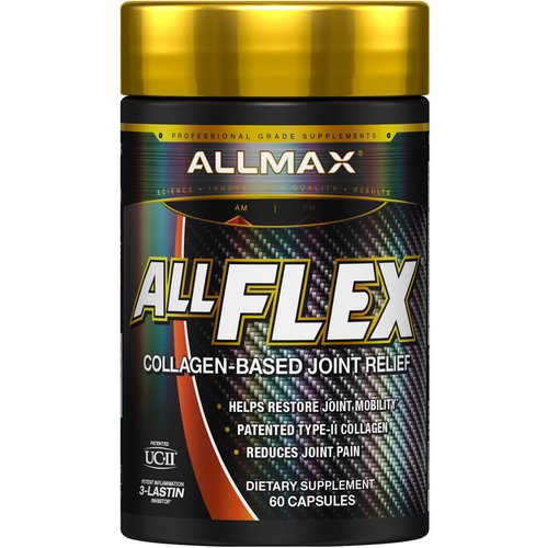 ALLMAX Nutrition, AllFlex, Collagen-Based Joint Relief, UC-II Collagen + Curcumin, 60 Capsules Review