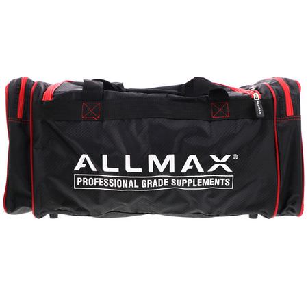 運動營養: ALLMAX Nutrition, ALLMAX Premium Fitness Gym Bag, Black & Red, 1 Bag