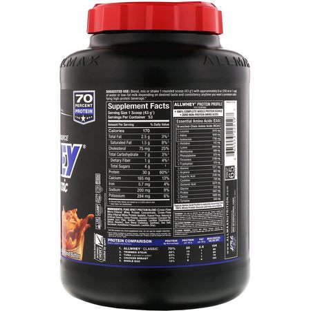 乳清蛋白, 運動營養: ALLMAX Nutrition, AllWhey Classic, 100% Whey Protein, Chocolate Peanut Butter, 5 lbs (2.27 kg)