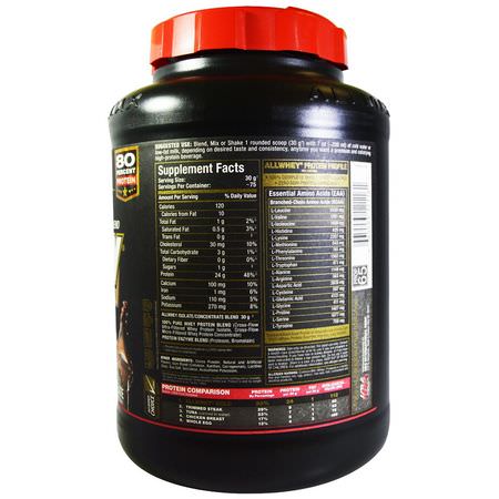 乳清蛋白, 運動營養: ALLMAX Nutrition, AllWhey Gold, 100% Whey Protein + Premium Whey Protein Isolate, Chocolate, 5 lbs. (2.27 kg)