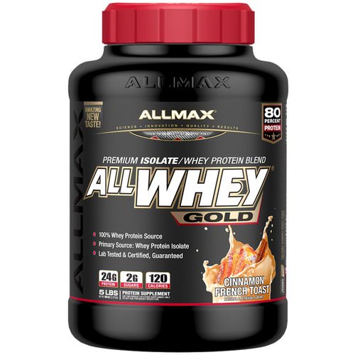 ALLMAX Nutrition, AllWhey Gold, 100% Whey Protein + Premium Whey Protein Isolate, Cinnamon French Toast, 5 lbs. (2.27 kg) Review