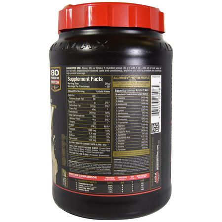 乳清蛋白, 運動營養: ALLMAX Nutrition, AllWhey Gold, 100% Whey Protein + Premium Whey Protein Isolate, Cookies & Cream, 2 lbs (907 g)