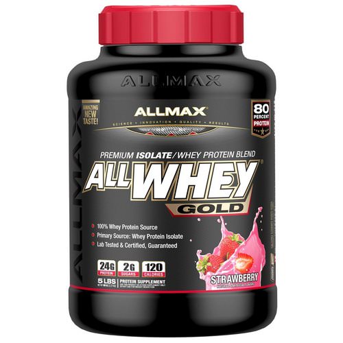 ALLMAX Nutrition, AllWhey Gold, 100% Whey Protein + Premium Whey Protein Isolate, Strawberry, 5 lbs. (2.27 kg) Review