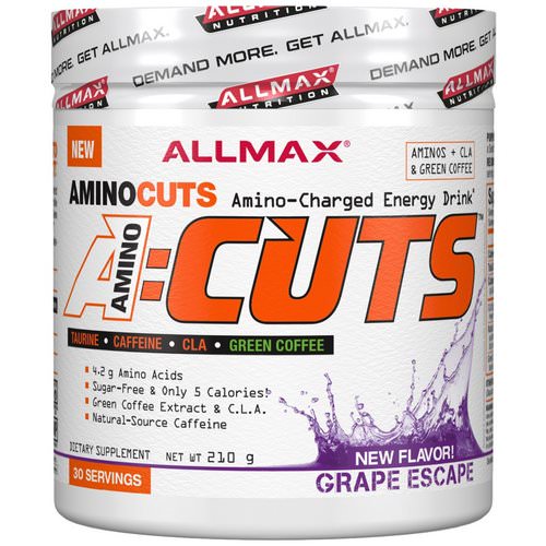 ALLMAX Nutrition, AMINOCUTS (ACUTS), Weight-Loss BCAA (CLA + Taurine + Green Coffee), Grape Escape, 210 g Review