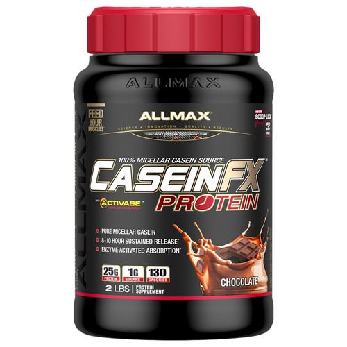 ALLMAX Nutrition, CaseinFX, 100% Casein Micellar Protein, Chocolate, 2 lbs. (907 g) Review