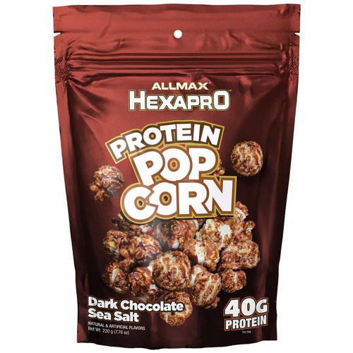 ALLMAX Nutrition, Hexapro, Protein Popcorn, 40G Protein, Dark Chocolate Sea Salt, 7.76 oz (220 g) Review