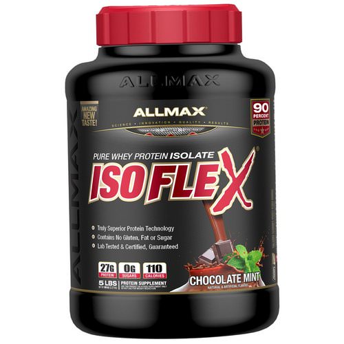 ALLMAX Nutrition, Isoflex, Pure Whey Protein Isolate (WPI Ion-Charged Particle Filtration), Chocolate Mint, 5 lbs (2.27 kg) Review