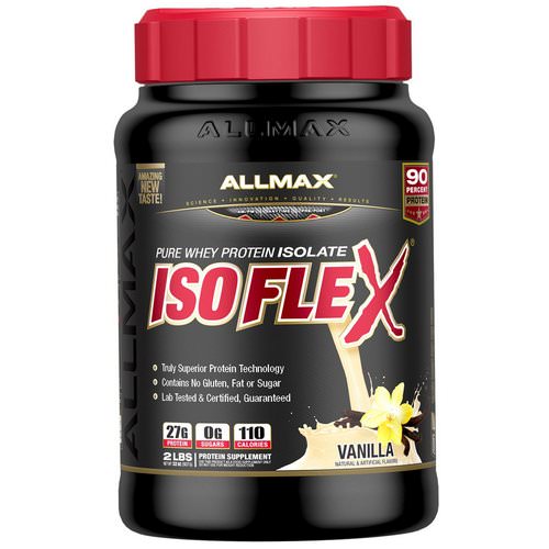 ALLMAX Nutrition, Isoflex, Pure Whey Protein Isolate (WPI Ion-Charged Particle Filtration), Vanilla, 2 lbs (907 g) Review