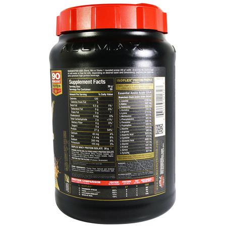 乳清蛋白, 運動營養: ALLMAX Nutrition, Isoflex, Pure Whey Protein Isolate (WPI Ion-Charged Particle Filtration), Chocolate Peanut Butter, 2 lbs (907 g)