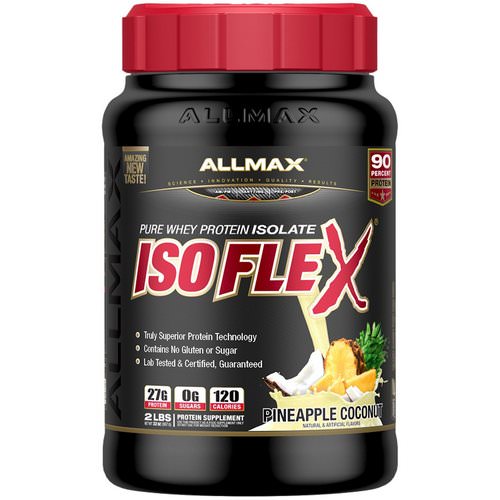 ALLMAX Nutrition, Isoflex, Pure Whey Protein Isolate (WPI Ion-Charged Particle Filtration), Pineapple Coconut, 2 lbs (907 g) Review