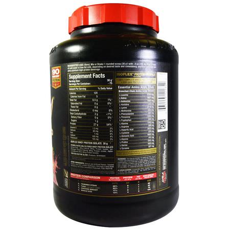 乳清蛋白, 運動營養: ALLMAX Nutrition, Isoflex, Pure Whey Protein Isolate (WPI Ion-Charged Particle Filtration), Strawberry, 5 lbs. (2.27 kg)