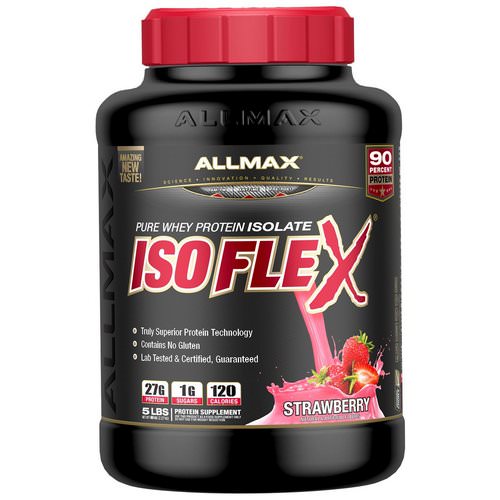 ALLMAX Nutrition, Isoflex, Pure Whey Protein Isolate (WPI Ion-Charged Particle Filtration), Strawberry, 5 lbs. (2.27 kg) Review