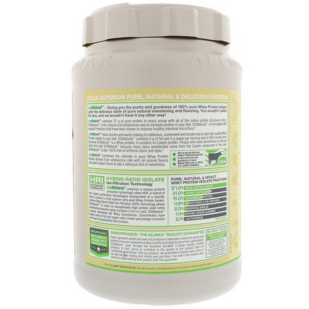 ALLMAX Nutrition Whey Protein Isolate Condition Specific Formulas - 乳清蛋白, 運動營養