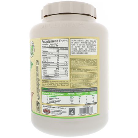 乳清蛋白, 運動營養: ALLMAX Nutrition, IsoNatural, Pure Whey Protein Isolate, Chocolate, 5 lbs
