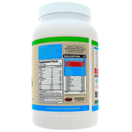 乳清蛋白, 運動營養: ALLMAX Nutrition, IsoNatural, Pure Whey Protein Isolate, The Original, Unflavored, 2 lbs (907 g)