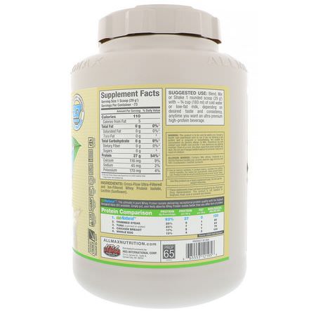 乳清蛋白, 運動營養: ALLMAX Nutrition, IsoNatural, Pure Whey Protein Isolate, The Original, Unflavored, 5 lbs (2.25 kg)