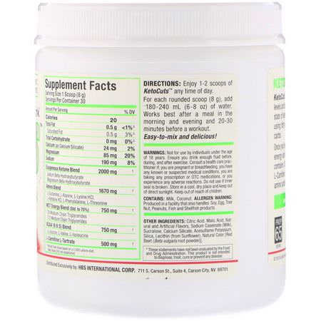 鍛煉前補充劑: ALLMAX Nutrition, KetoCuts, Ketogenic Energy Drink, Watermelon, 8.47 oz (240 g)