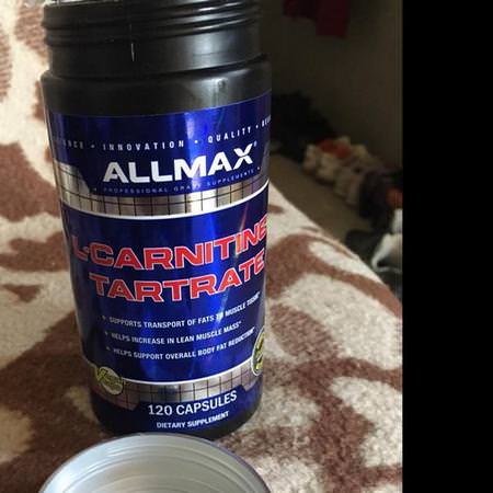左旋肉鹼, 氨基酸: ALLMAX Nutrition, L-Carnitine Tartrate, High-Potency L-Carnitine, 1470 mg, 120 Veggie Caps