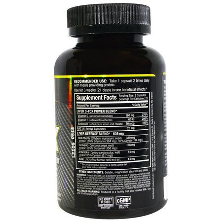 清潔, 排毒: ALLMAX Nutrition, Liver Dtox with Extra Strength Silymarin (Milk Thistle) and Turmeric (95% Curcumin), 42 Capsules