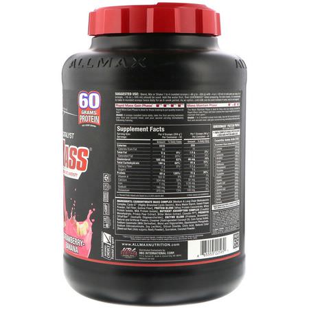體重增加者, 蛋白質: ALLMAX Nutrition, Quick Mass, Rapid Mass Gain Catalyst, Strawberry-Banana, 6 lbs (2.72 kg)