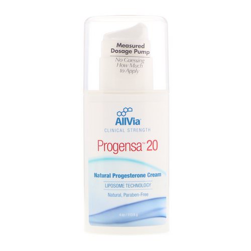 AllVia, Progensa 20, Natural Progestrone Cream, Unscented, 4 oz (113.6 g) Review