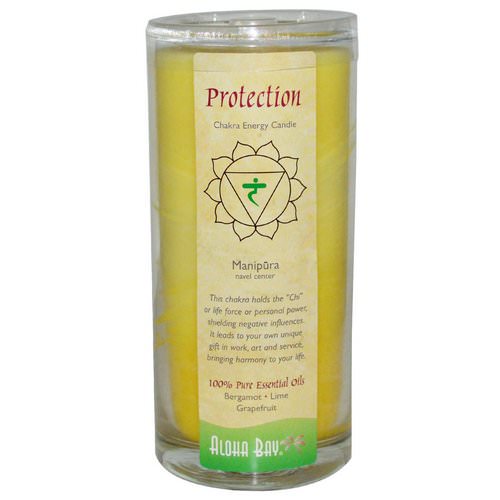 Aloha Bay, Chakra Energy Candle, Protection, Yellow, 11 oz, 1 Candle Review