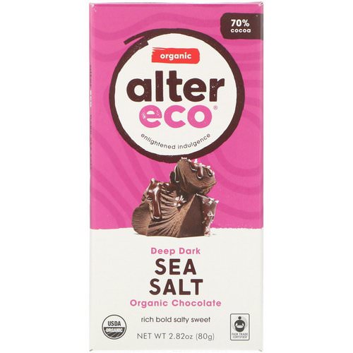 Alter Eco, Organic Chocolate Bar, Deep Dark Sea Salt, 2.82 oz (80 g) Review