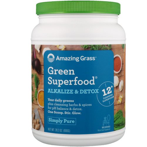 Amazing Grass, Green Superfood, Alkalize & Detox, 1.8 lbs (800 g) Review