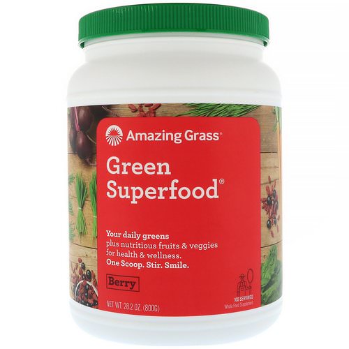 Amazing Grass, Green Superfood, Berry, 1.7 lbs (800 g) Review