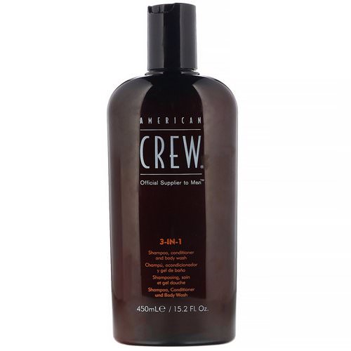 American Crew, 3-In-1 Shampoo, Conditioner, Body Wash, 15.2 fl oz (450 ml) Review