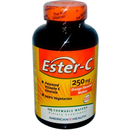 American Health, Ester-C, Orange Flavor, 250 mg, 125 Chewable Wafers Review