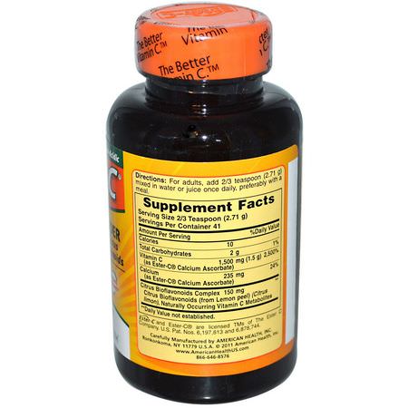 流感, 咳嗽: American Health, Ester-C, Powder with Citrus Bioflavonoids, 4 oz (113.4 g)