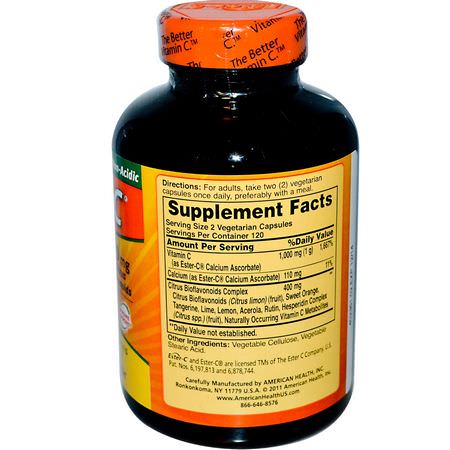 流感, 咳嗽: American Health, Ester-C with Citrus Bioflavonoids, 500 mg, 240 Veggie Caps