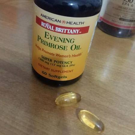 American Health, Royal Brittany, Evening Primrose Oil, 1300 mg, 2 Bottles, 120 Softgels Each