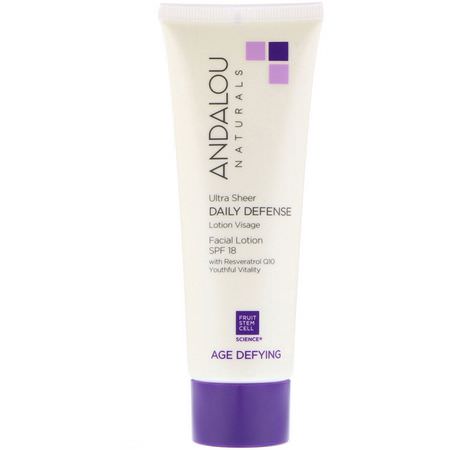 Andalou Naturals Day Moisturizers Creams Resveratrol Skin Care - 白藜蘆醇皮膚護理, 日間保濕霜, 面霜, 面部保濕劑