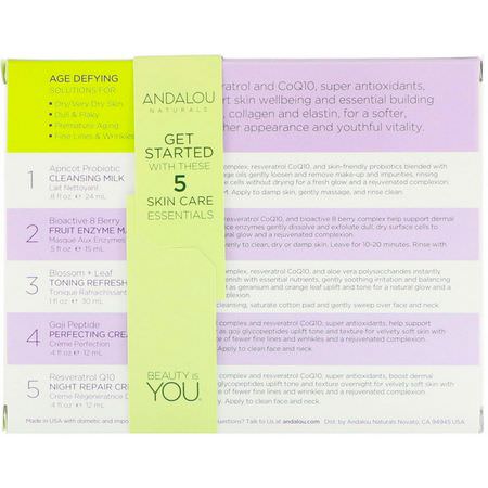 Andalou Naturals Gift Sets Beauty Resveratrol Skin Care - 白藜蘆醇護膚, 禮品套裝, 美容